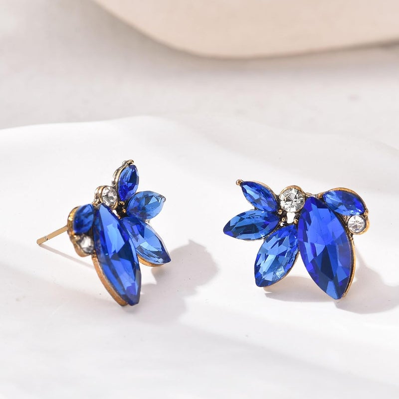 Spiritlele Sparkly Rhinestone Drop Earring Dainty Faux Crystal Earring Studs for Women Wedding Prom Party - Image 5